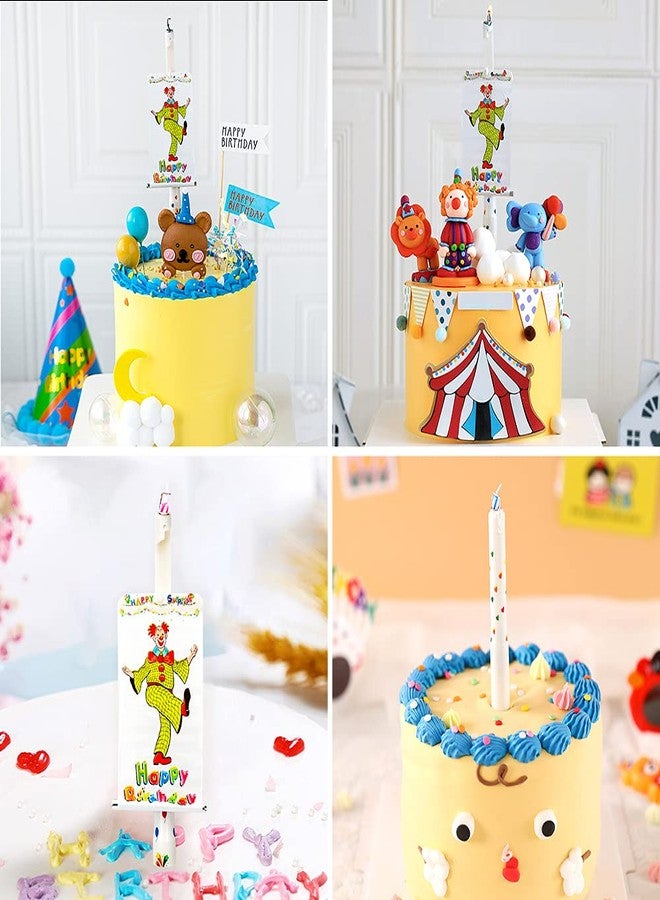 Aprildecember Clown Surprise Candle, Surprise Banner Birthday Candle, Circus Troupe Clown Cake Cupcake Candle, Creative Special Birthday Candles - 2 Pcs - Image 5